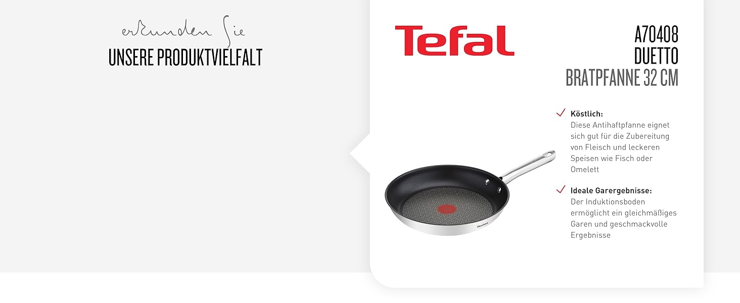 Сковорода Tefal Infinite Induction 30 см з антипригарним покриттям та індикатором температури