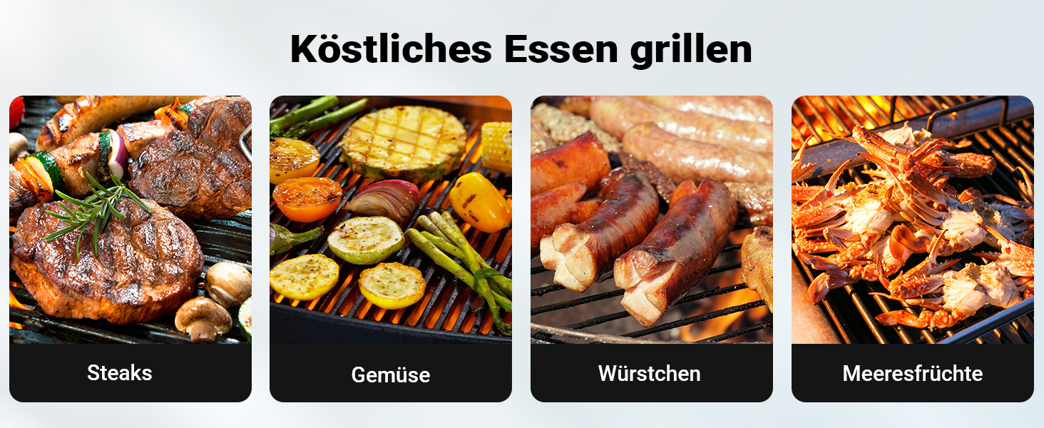 Решітка для гриля Wiltec з чавуну 29 x 38 см, підходить для вугільного та газового гриля, для приготування барбекю, емальована, квадратна