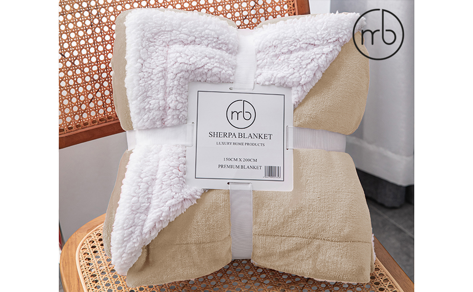 Плед Mixibaby для дому, теплий та м'який, 150 x 200 см, колір: натуральний