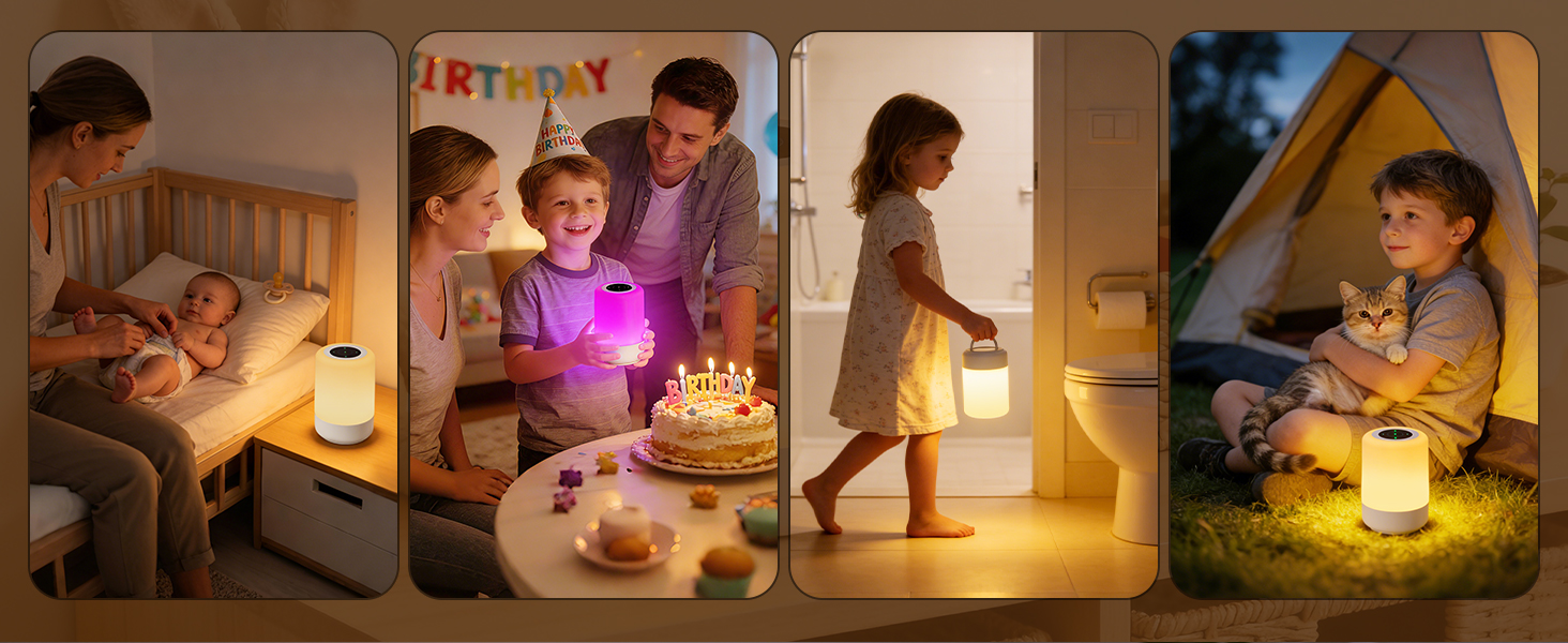 Нічник LED 2 шт, сенсорний диммер, USB зарядка, пульт ДУ, нічник для дітей 13 кольорів, 3 режими, бездротова настільна лампа з таймером для спальні, вітальні (білий)