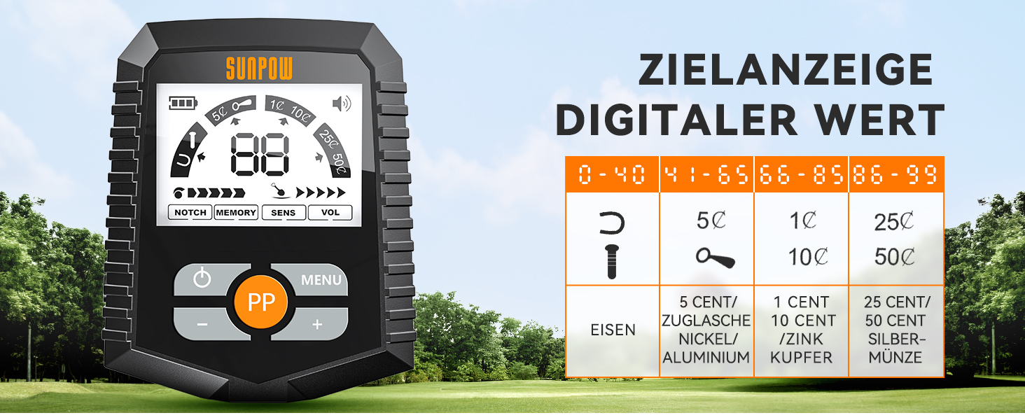 Металодетектор SUNPOW Pro Set для дорослих та дітей – професійний рівень, LCD-дисплей, 4 режими пошуку, висока точність