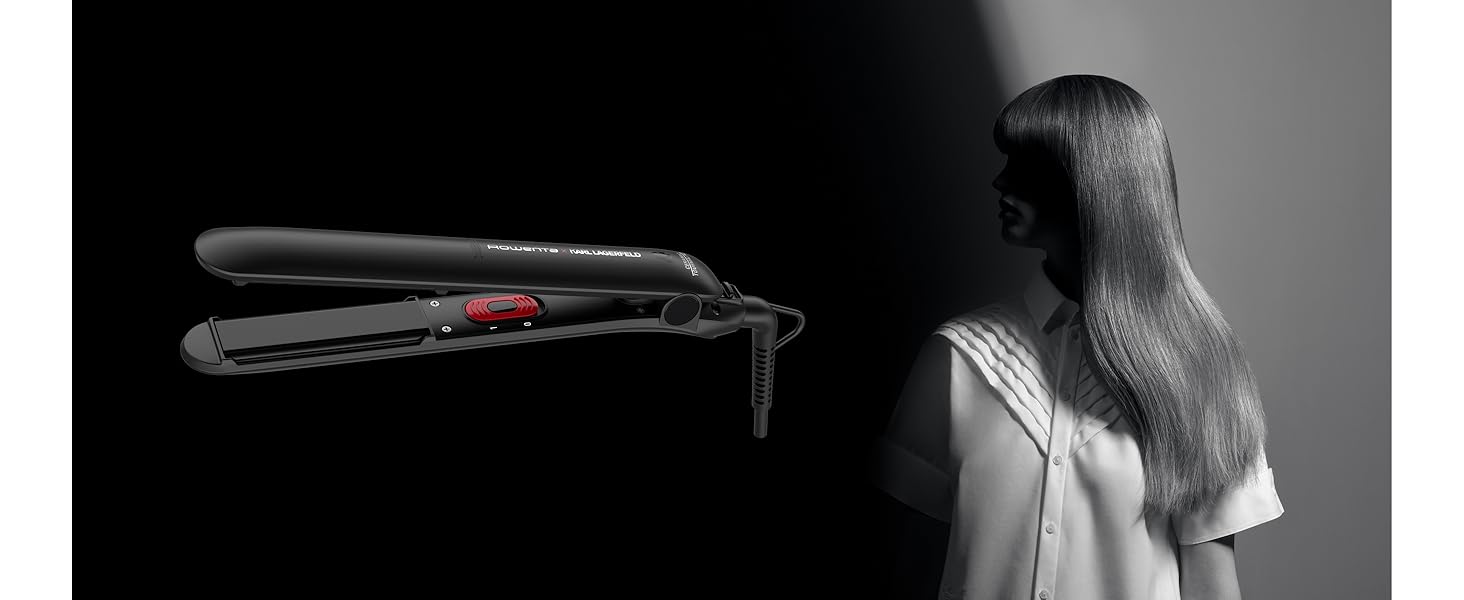 Випрямляч для волосся Rowenta Optiliss SF3210, керамічне покриття, 10 температурних режимів (до 230°C), швидкий нагрів, білий