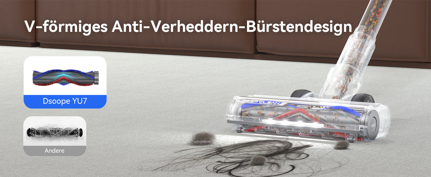 Бездротовий акумуляторний пилосос YU7 580W з потужністю всмоктування 47000Pa, час роботи до 70 хвилин, сенсорний екран, для килимів, шерсті тварин, твердих поверхонь