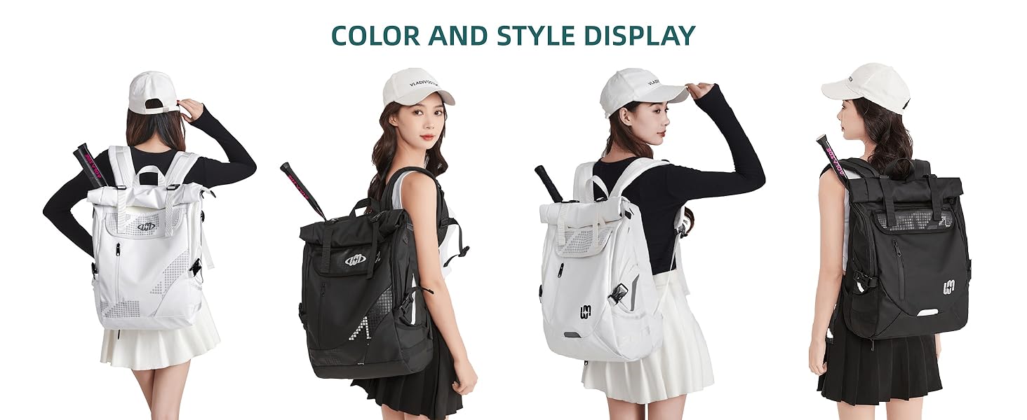 Спортивна сумка для тенісу UtiaMiaoGonGo - рюкзак для ракет, вміщує 2 ракетки, з відділенням для взуття, підходить для бадмінтону та падел-тенісу