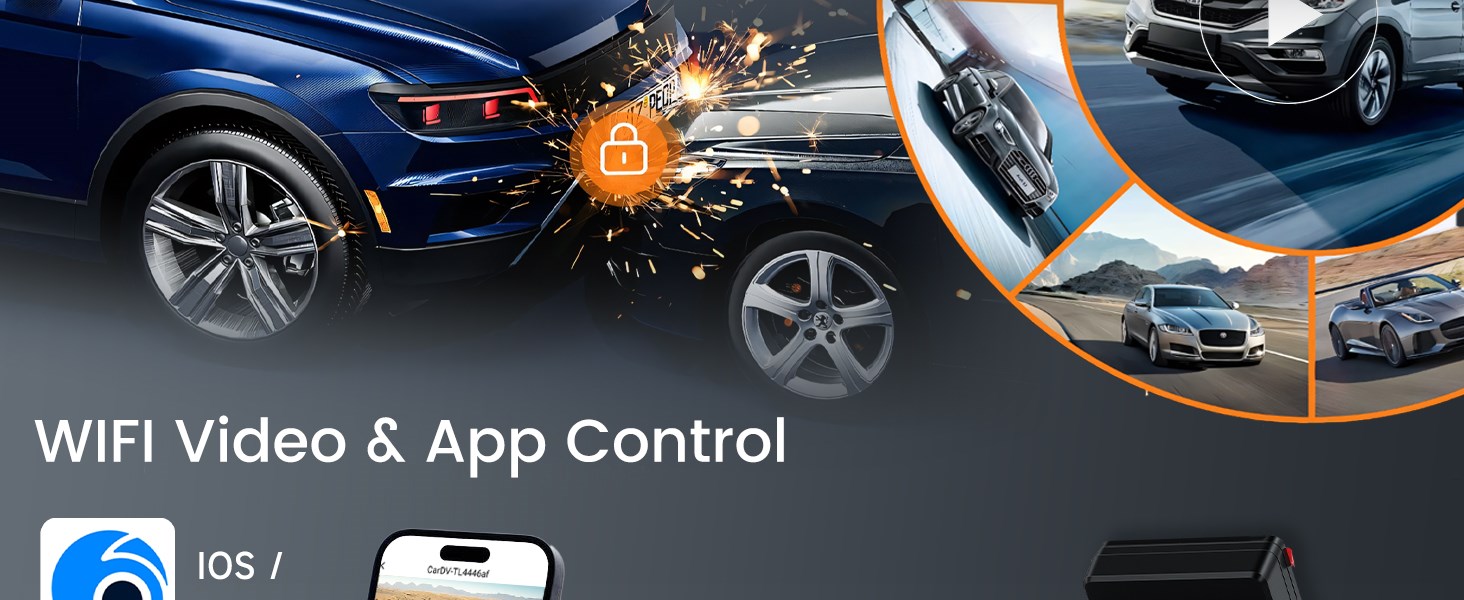 Автомобільний відеореєстратор 360° 4-канальний FHD 1080P (передній, задній, лівий, правий), 3