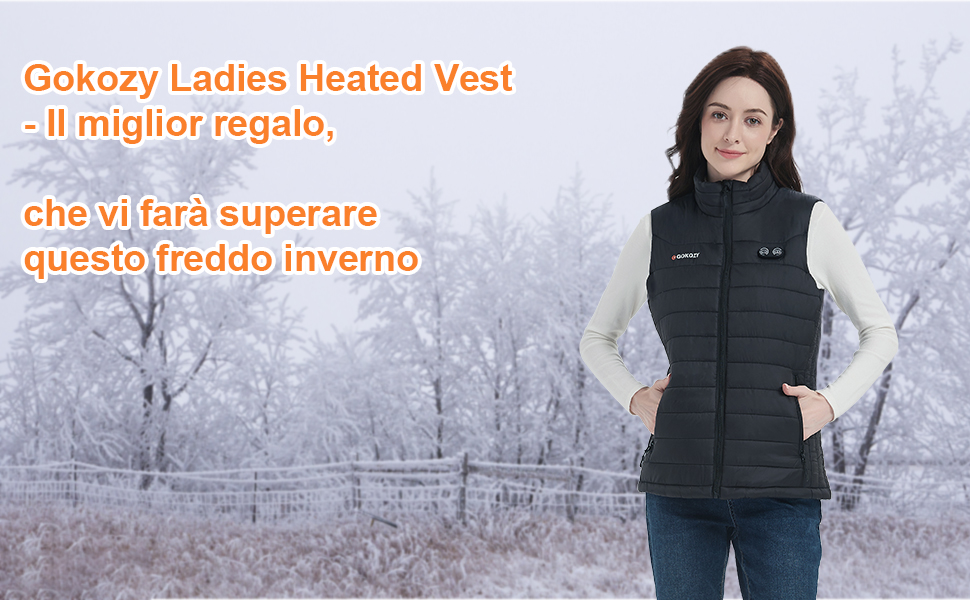 Тепла жилетка для жінок Gokozy з підігрівом, 5 зон, Powerbank, для альпінізму та роботи на відкритому повітрі (M, сіра)