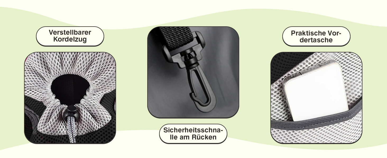 Рюкзак для собак та котів ALLSOPETS, переноска для маленьких тварин, рюкзак для велосипеда та мотоцикла, для піших прогулянок, кемпінгу та відпочинку на природі (чорний, M)