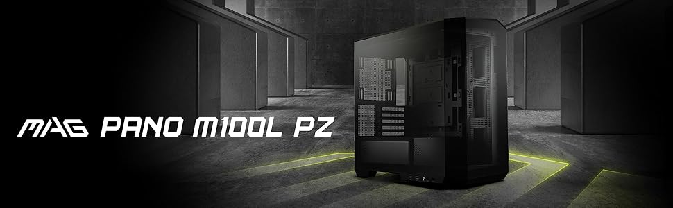 Корпус ПК MSI MAG PANO M100L PZ ATX з підтримкою GPU-стійкою, індикатором рівня заповнення, фільтрами від пилу та USB Type-C (20Gbps)