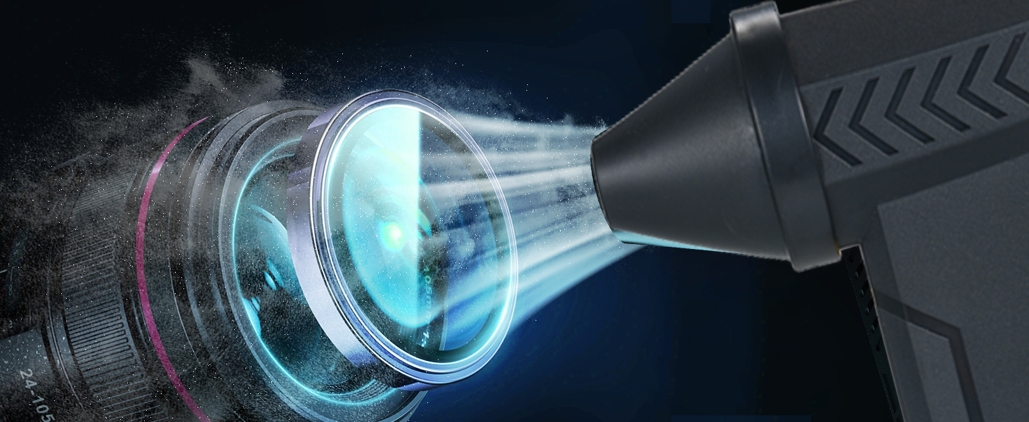 Електричний пилосос для повітряного видування, 3 швидкості, 160000 об/хв, для чищення ПК, електроніки, диванів, авто, офісної техніки (Чорний)