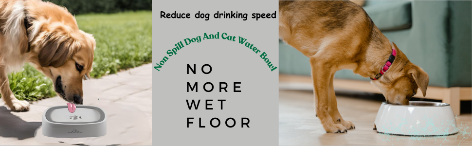 Плаваючий годівниця для води для собак і котів H&A Petcare - без розливання, повільне пиття, блакитний