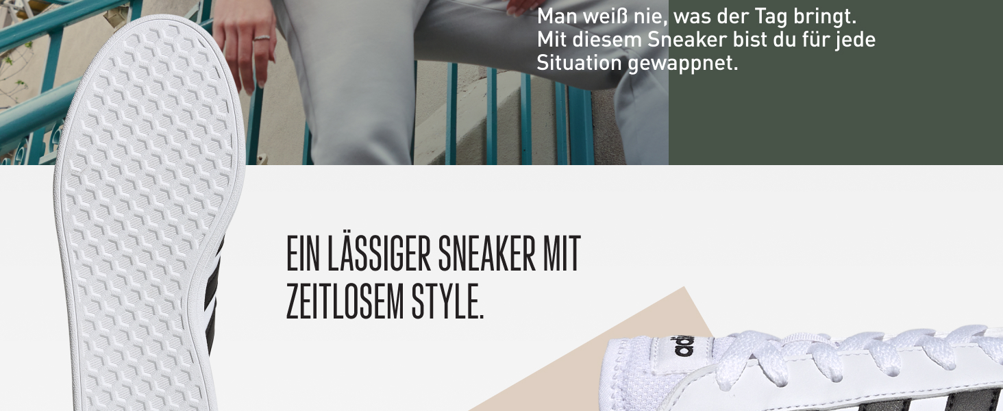 Жіночі кросівки Adidas Grand Court 2.0, 39 1/3 EU, білий/чорний, оригінальна модель