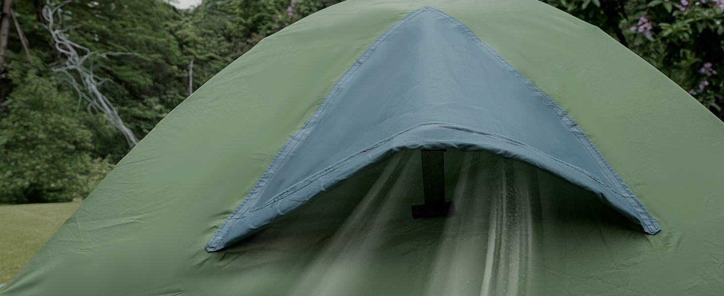 Намет Night Cat Camping для 2 осіб: Водонепроникний, легкий, 3 сезони, з тамбуром, зелений