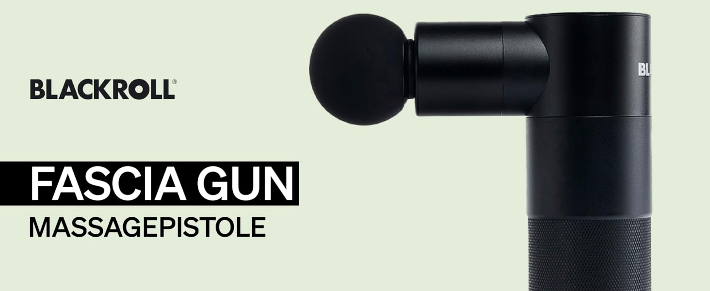 BLACKROLL® Масажер для м'язів та фасцій Fascia Gun - Міні масажер з USB-C, 4 насадки, 4 рівні інтенсивності, для зняття болю та розслаблення