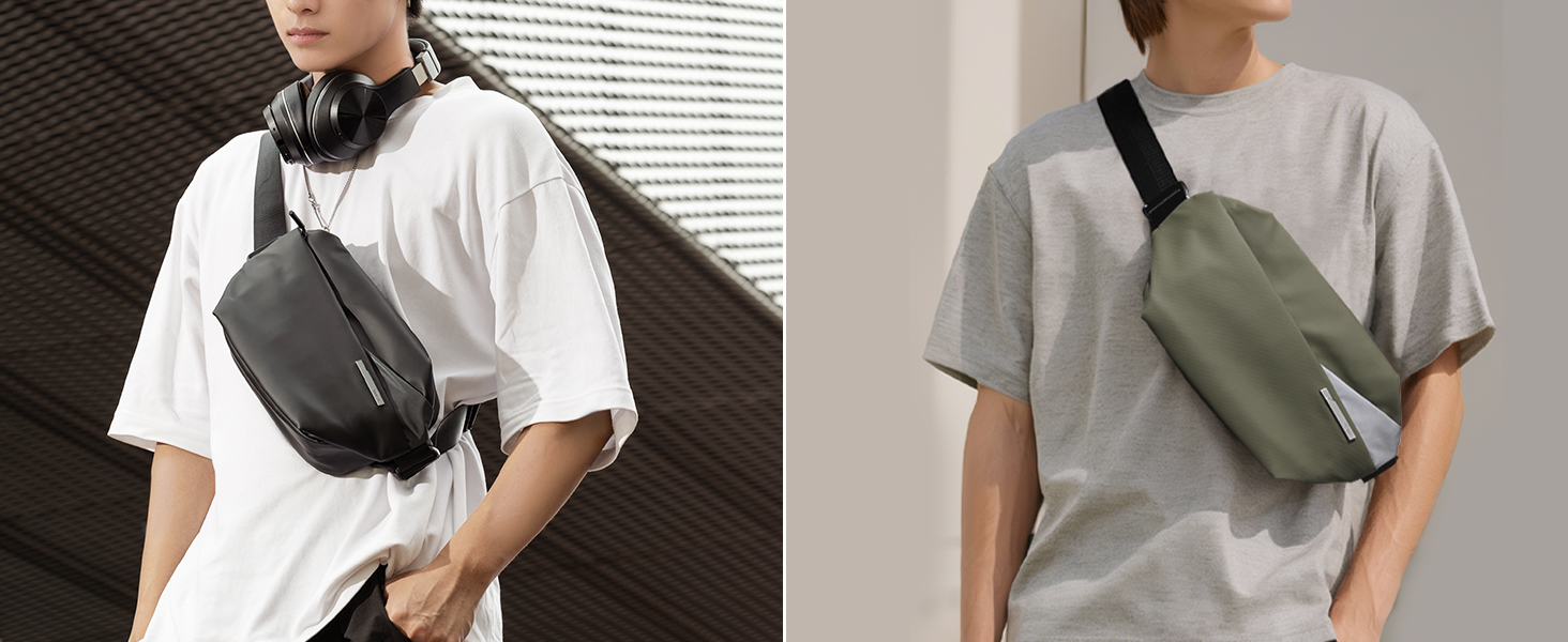 Сумка на плече Inateck, оливковий колір, водонепроникна, для чоловіків та жінок