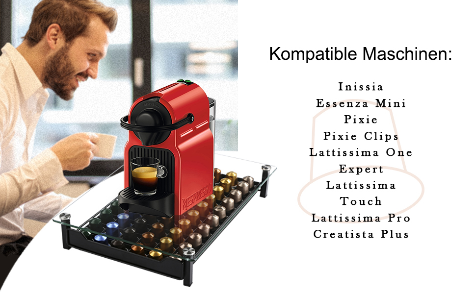 Організатор для капсул Nespresso HiveNets - тримач для 60 капсул з міцного скла