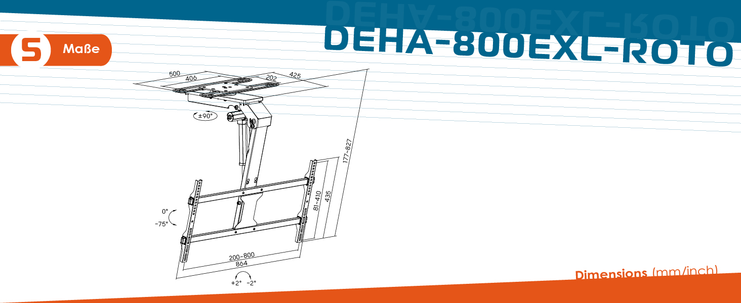 Xantron DEHA-600E Electric Tilting and Swivel TV Ceiling Mount - 32-75 Inch, Voice Control Remote Included