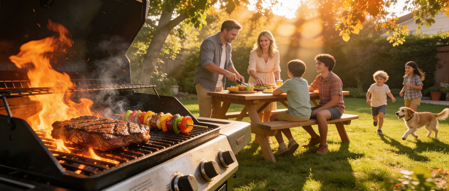 Набір гриля KOBENDA 7 предметів з нержавіючої сталі з чохлом, професійний BBQ аксесуар, ідеальний подарунок для чоловіків