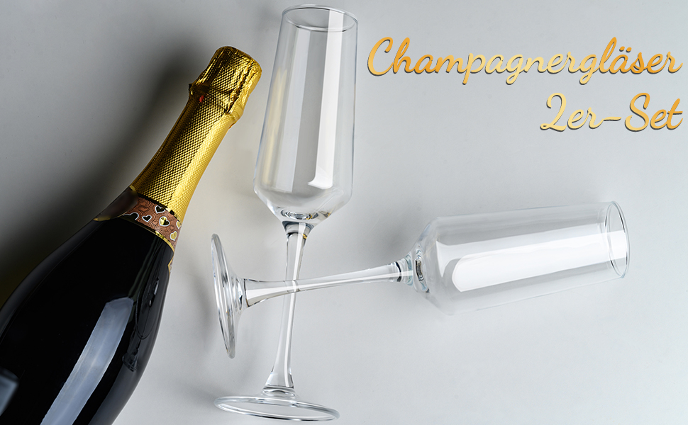 Набір келихів для шампанського ParaCity, 250 мл, елегантний дизайн, ідеально для подарунку (2 шт.)