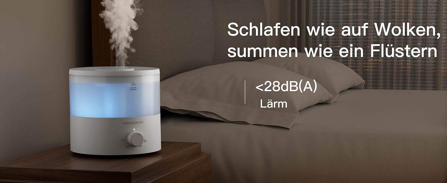Зволожувач повітря H1-XIT 2 шт. 2L, без витоку, для дитячої кімнати, спальні, вітальні, білий + білий