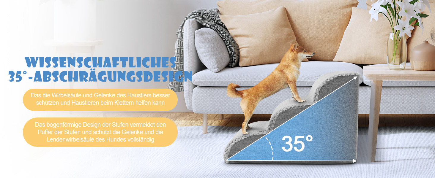 Сходинки для собак Couleeur 3 ступені: зручні та портативні для літніх та поранених тварин