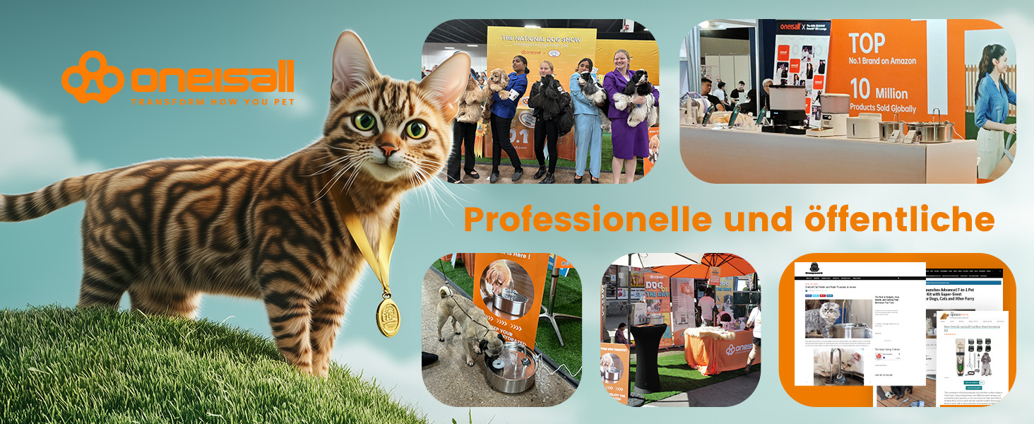 Набір для стрижки собак 4-в-1 Oneisall: стрижка, триммінг, шліфування кігтів. Тиха машинка для собак та котів з LCD-дисплеєм. Ідеально для тіла, лап, очей, вух, обличчя.