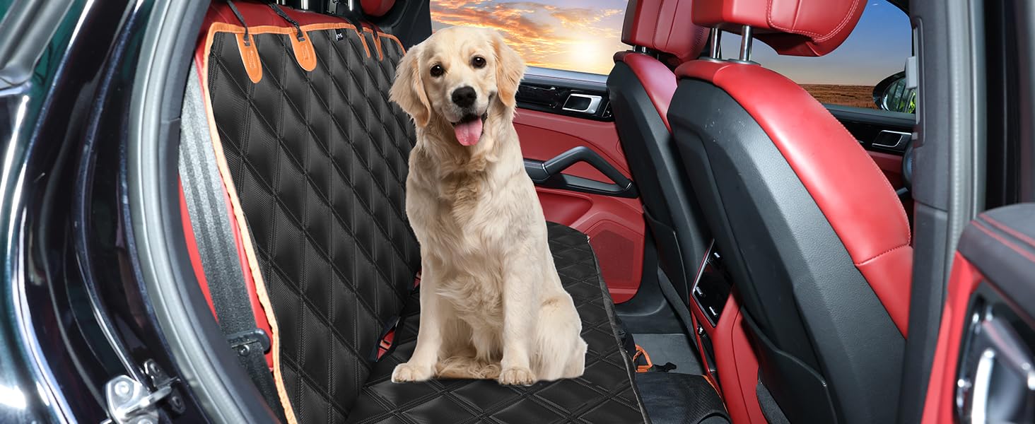 Автоматичний килимок для собак у машину, 135x148 см, чорний з вентиляційною сіткою, захист бокових панелей, вологостійкий