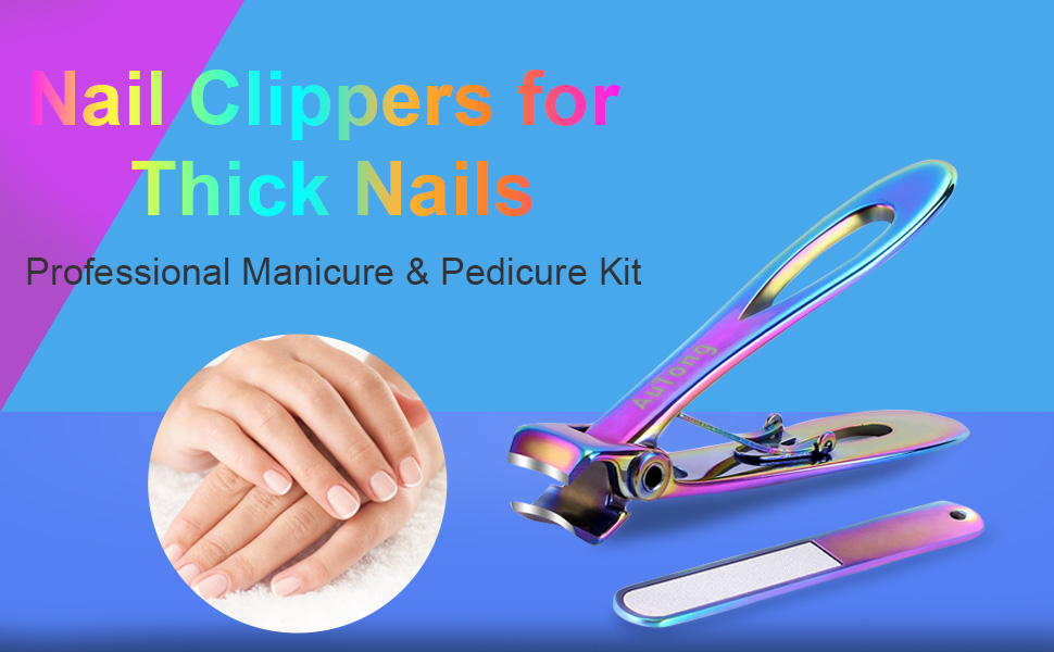 Професійний набір для стрижки нігтів для сім'ї, великий, кольоровий (радуга)