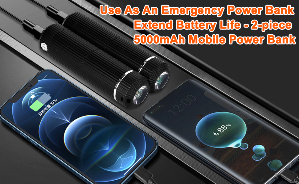 Електричний грієчка для рук, багаторазовий, 2 шт., 10000mAh, USB, магнітний дизайн, для зими, подарунок, чорний