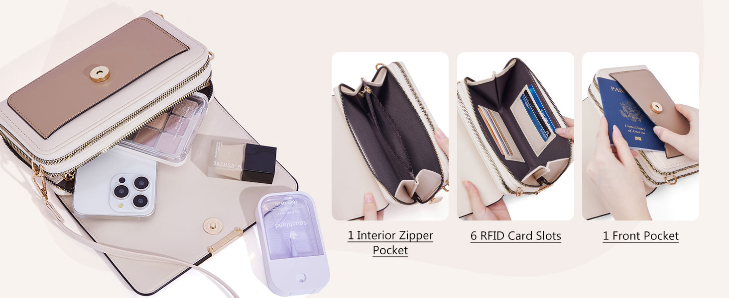 Сумка Roulens Klein через плече для жінок, чорна: невелика крос-боді сумка з екошкіри для паспорта та телефону, регульований ремінець