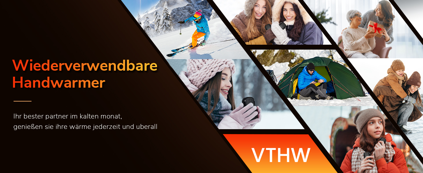 Електричний гріє для рук, перезаряджуваний, USB, набір 2 шт. (Помаранчевий)