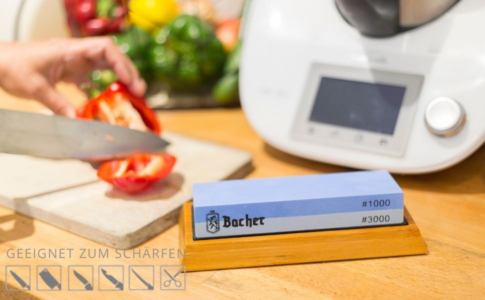 Набір точильних каменів Bacher Premium: 400/1000 та 1000/3000. Точильний камінь, бруски для заточування ножів. З інструкцією
