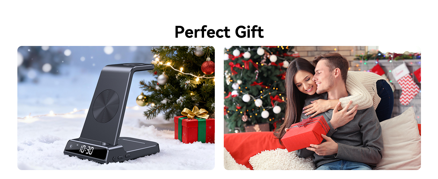 Бездротовий зарядний пристрій 3-в-1 для Samsung Galaxy S25 Ultra, Watch 8/7/Ultra, Buds, сірий колір