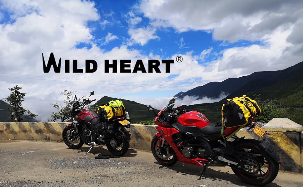 WILD HEART водонепроникна туристична сумка з ПВХ 500D із мотузковими ременями та внутрішньою кишенею, 40/66/100 л