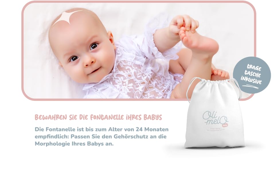 Навушники для захисту від шуму для немовлят та малюків (до 36 місяців) - 34 dB, сертифіковано CE, регульовані