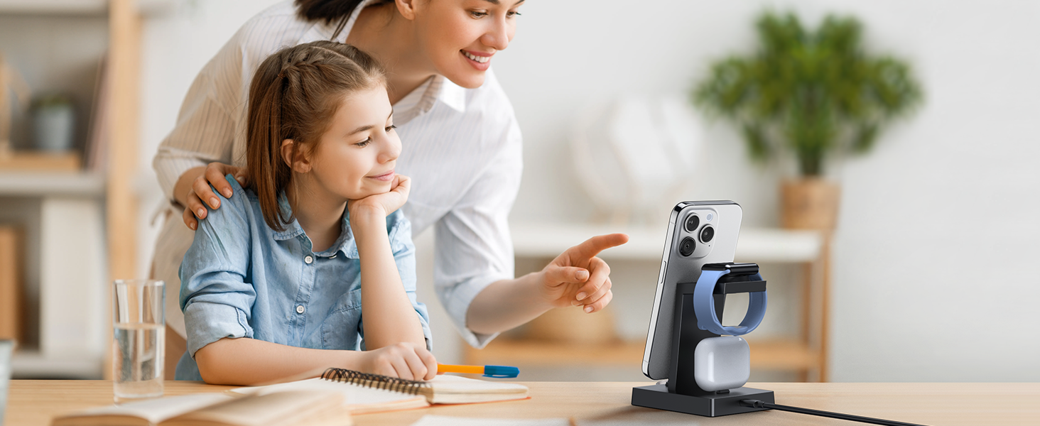 Швидкісна зарядна станція ADADPU 30W USB-C для кількох пристроїв, чорна