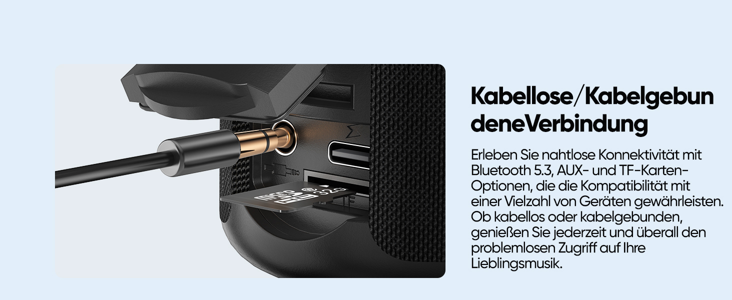 Портативна Bluetooth колонка AY з підсвічуванням, потужний звук, IPX5 водостійкість, AUX/TF картка, стерео-паринг, 24 години роботи від акумулятора, ідеально для дому та відпочинку на природі, світло-зелений (чорно-синій, великий)