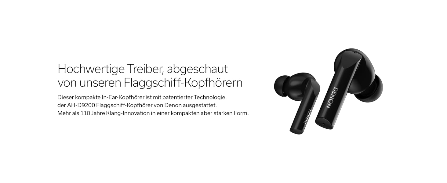 Бездротові навушники Denon AH-C500W True Wireless - білі (з мікрофоном, без активного шумозаглушення)