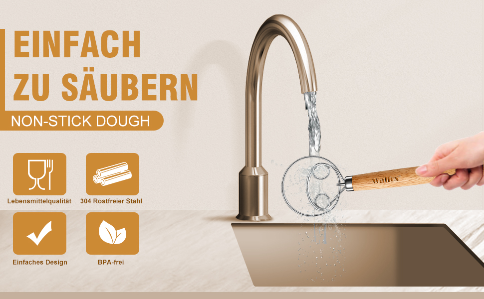 Набір міксерів Walfos (2 шт.) - 13см + 18см, нержавіюча сталь, для збивання яєць, приготування, кулінарії