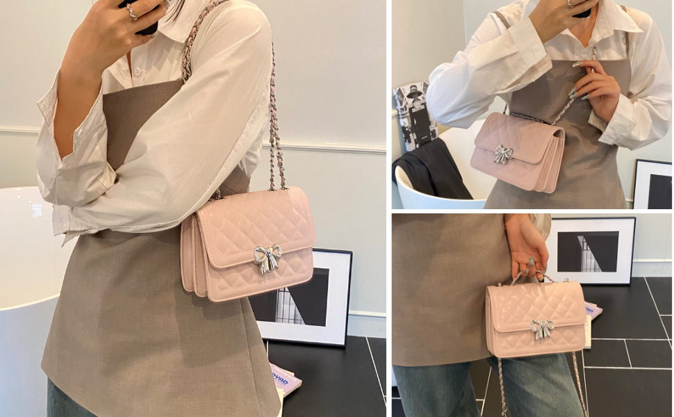 Сумка жіноча Travistar через плече з ланцюжком - кросбоді, клатч, вечірня, міська, шкіряна, рожева (K076)