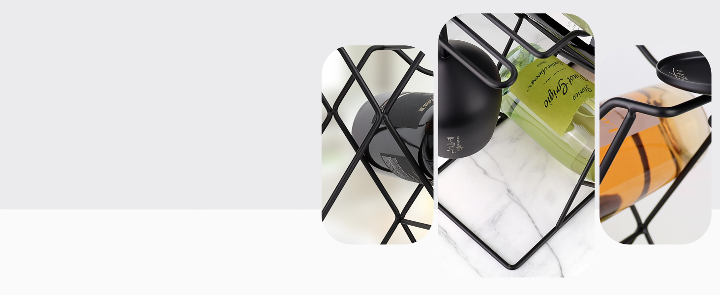 Стильне металеве вінорегулятор Gusto Nostro для столу (рожеве золото, 8 пляшок)