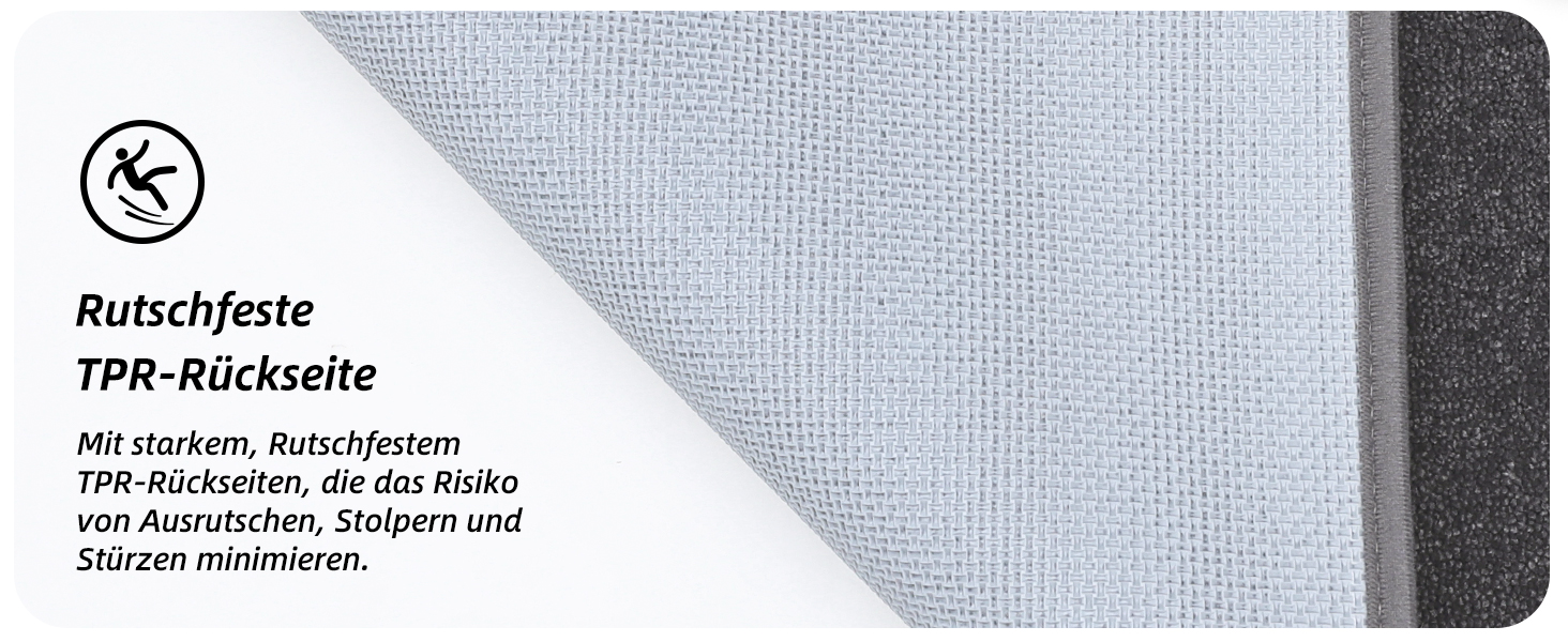 Килимок для дому BEQHAUSE 80x120 см, сірий - для входу, коридору, передні/задні двері, миється