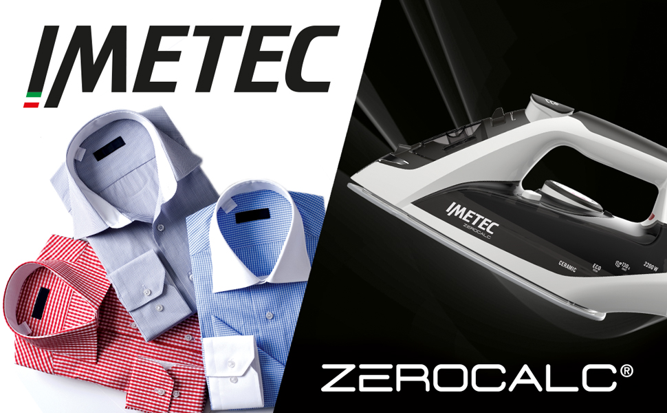 Праска з парою Imetec ZeroCalc Z1 2800 з технологією AntiCalc, керамічна підошва, 2200 Вт, 130 г/хв, функція очищення від накипу