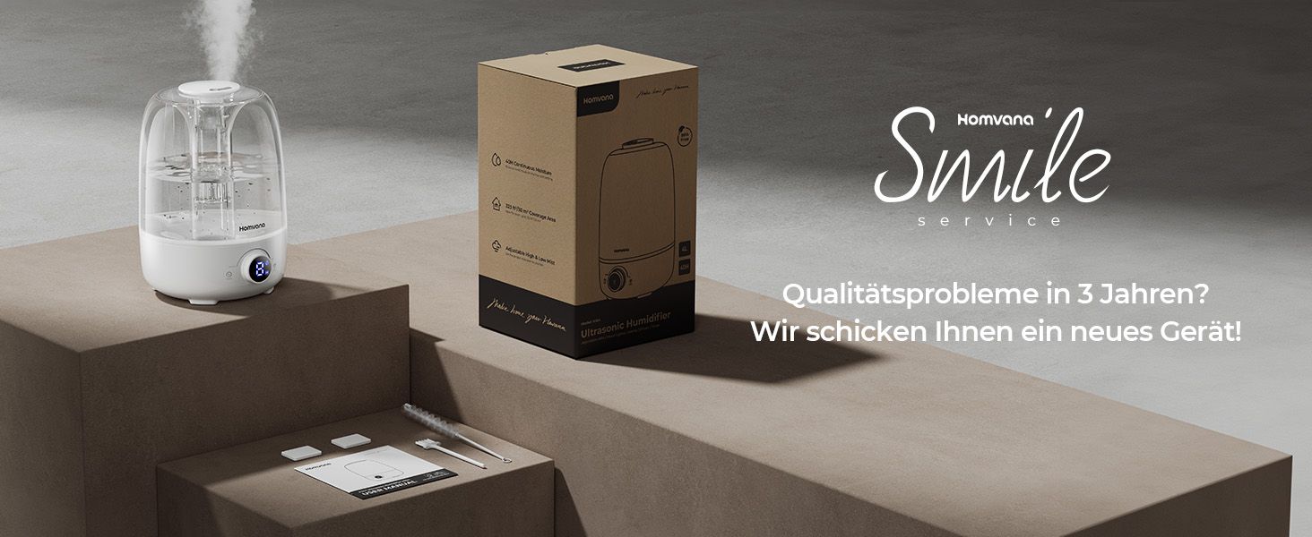 Зволожувач повітря Homvana 4L з верхнім наповненням, охолоджувальний туман, 40 годин роботи, дифузор, для дитячої кімнати, рослин, не містить BPA, ароматерапія (чорний)