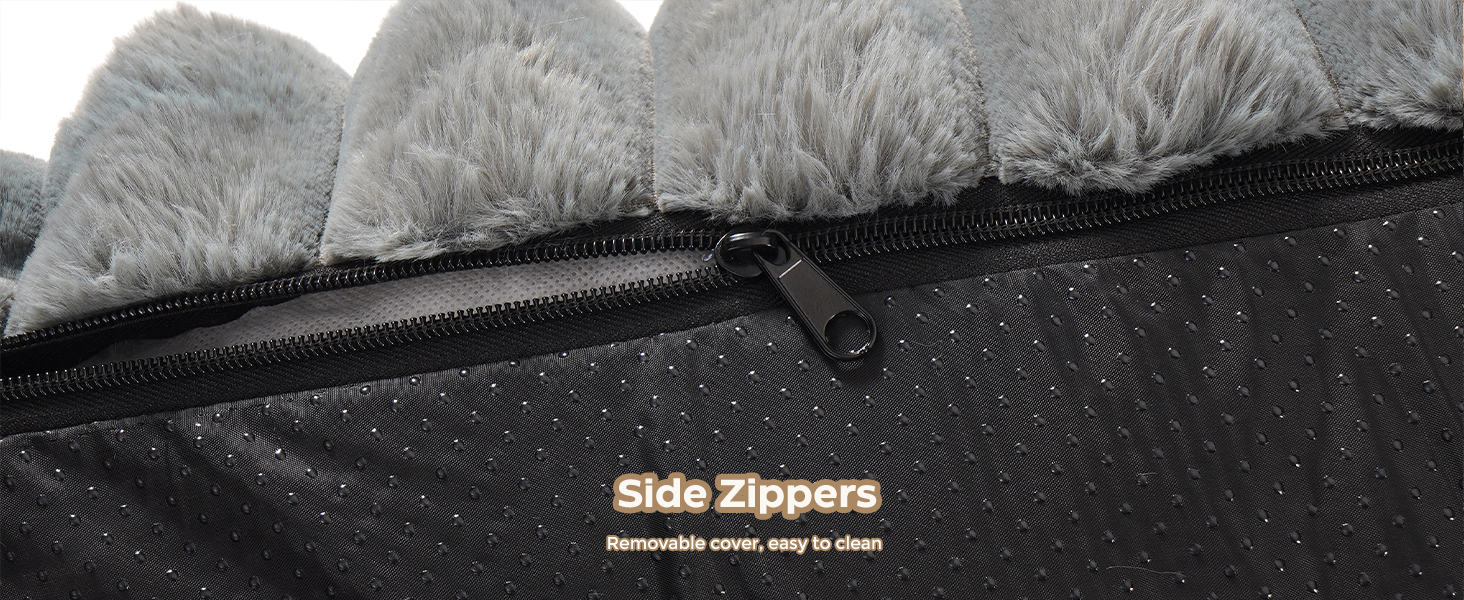 М'яке ліжко для собак Avont, килимок-подушка для собак та котів знімний та пральний чохол, антиковзаюче дно (Темно-сірий, L)