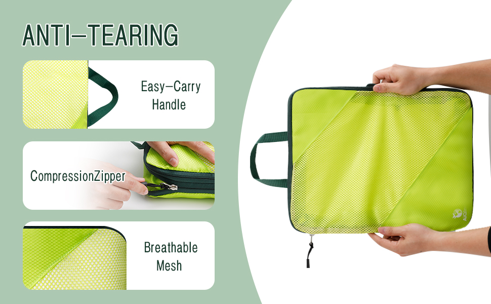 Набір органайзерів для валізи AiQInu: 5 шт. з компресією, для подорожей, з мішечком для взуття та білизни