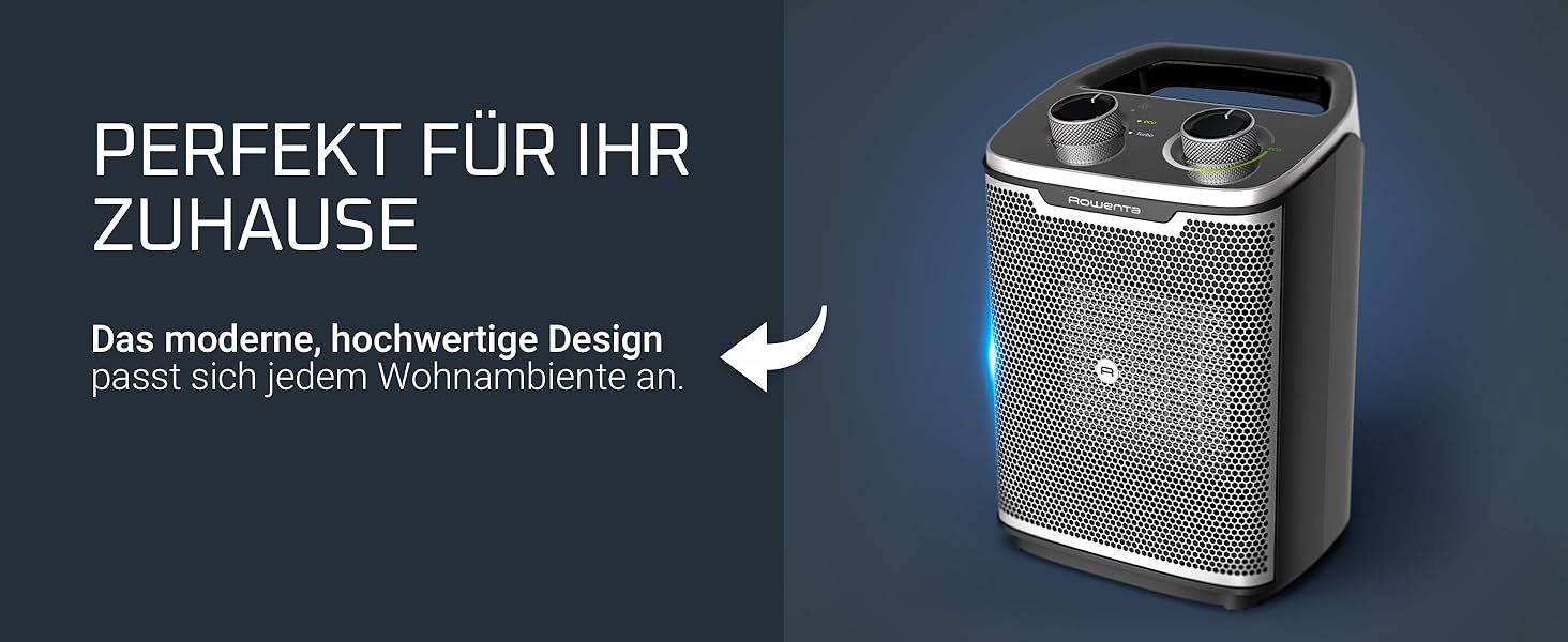 Обігрівач Rowenta Instant Comfort Compact 2000, керамічний, чорний, SO2350F0, A+++, 35 м²