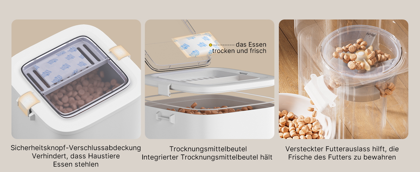 Автоматичний годівниця для котів та собак 5L з Wi-Fi, керування через додаток, 1-10 прийомів їжі на день