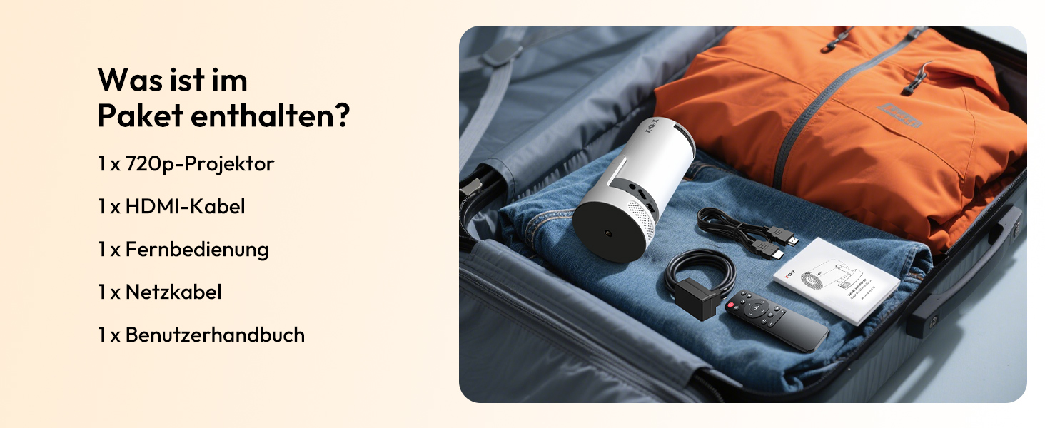 Портативний проєктор Xgody Gimbal 3: 12000 Люмен, Android 11.0, WiFi 6, Bluetooth, 720P HD (підтримка 4K)