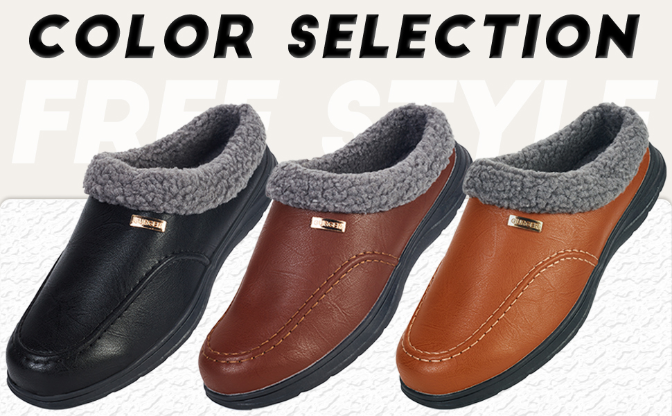 Чоловічі домашні тапочки з плюшевою підкладкою, теплі зимові, чорні (45 EU)