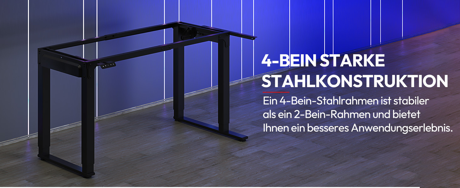 Adjustable Height Desk (180x110cm) - L-Shaped Standing Desk with Dual Motor & Memory Function (White/Black)